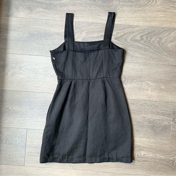 Aritzia Wilfred Rosemond Mini Dress Linen Black Size 0 - Picture 13 of 14